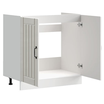 Spülenunterschrank Lucca Hochglanz-Weiß Holzwerkstoff