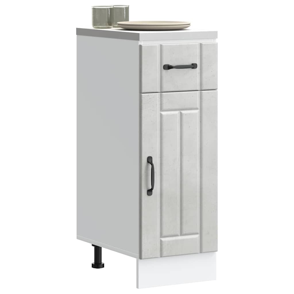 Küchen-Unterschrank Lucca Betongrau Holzwerkstoff