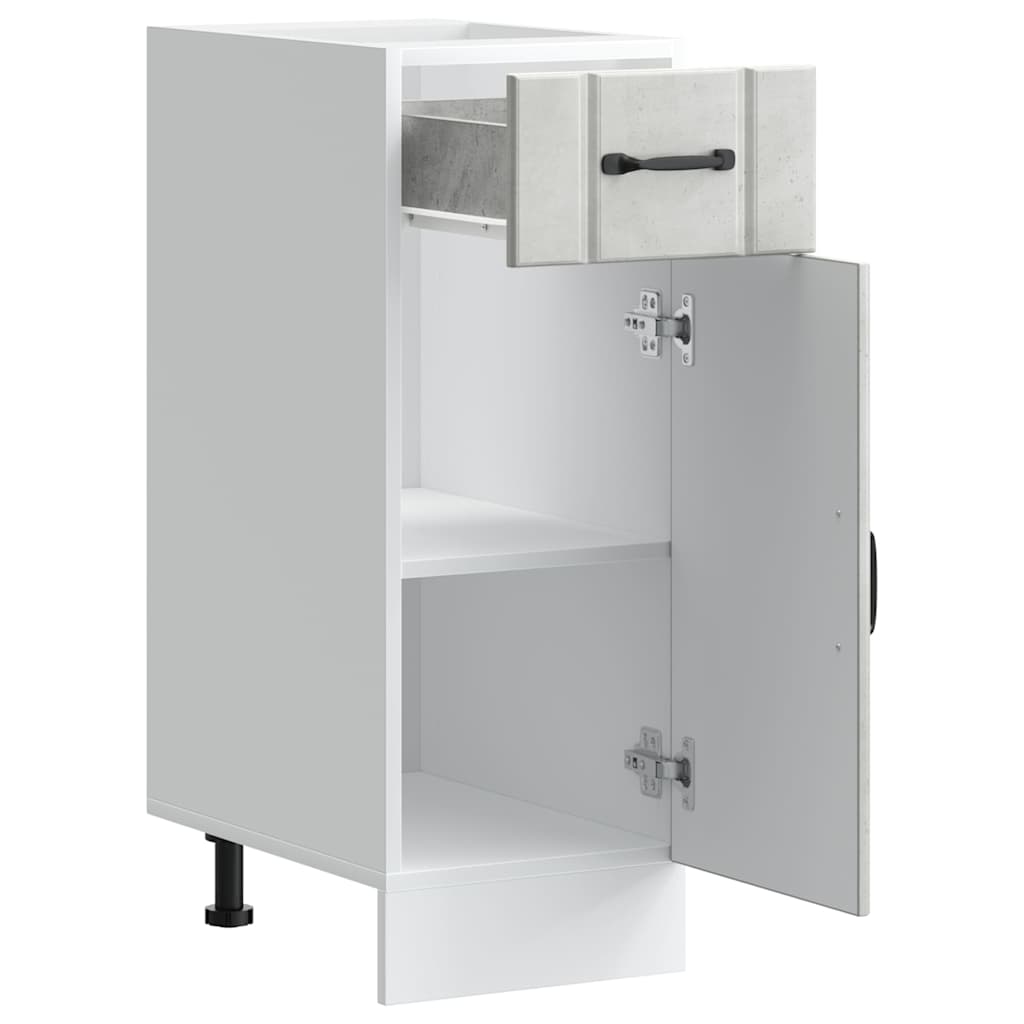 Küchen-Unterschrank Lucca Betongrau Holzwerkstoff