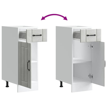 Küchen-Unterschrank Lucca Betongrau Holzwerkstoff