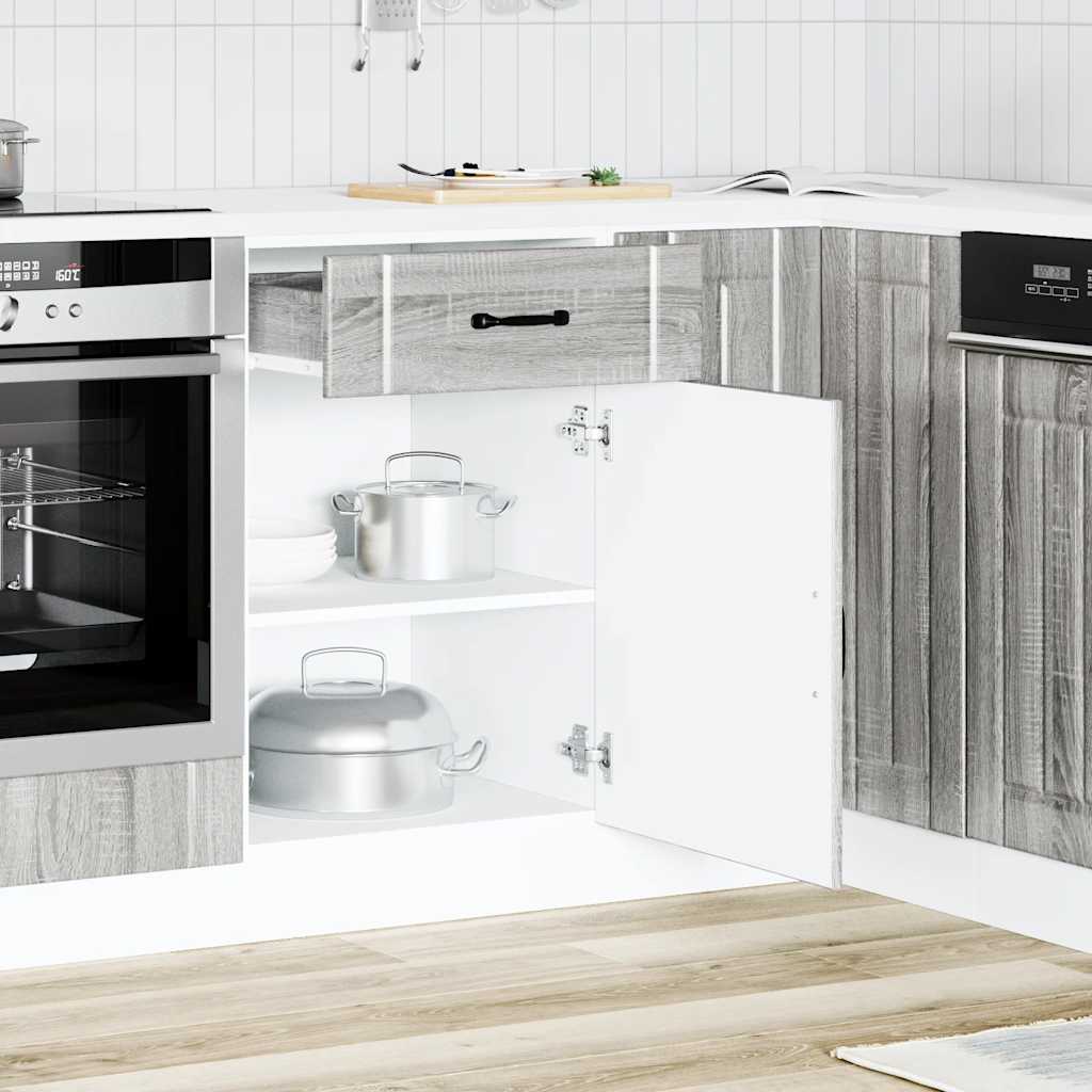 Küchen-Unterschrank Lucca Grau Sonoma Holzwerkstoff
