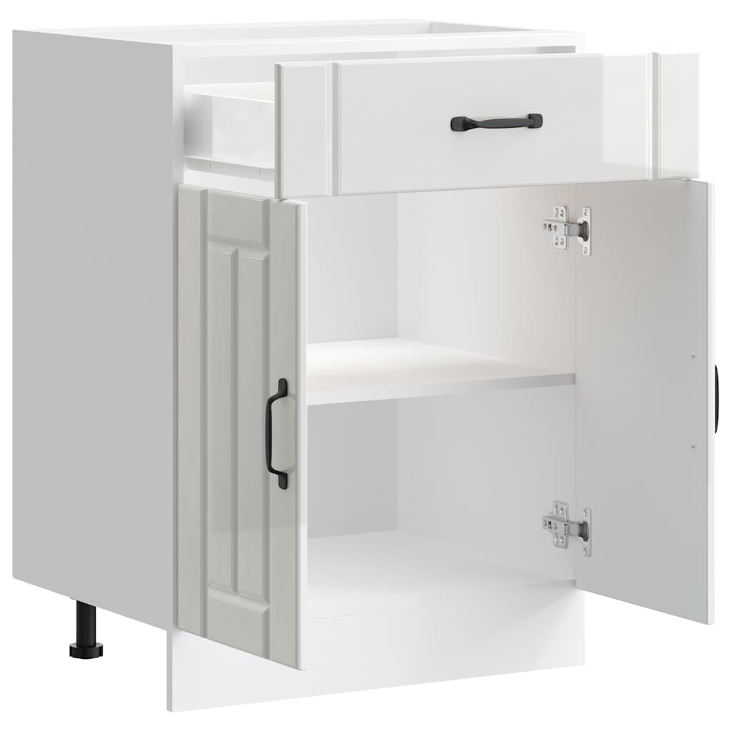 Küchen-Unterschrank Lucca Hochglanz-Weiß Holzwerkstoff