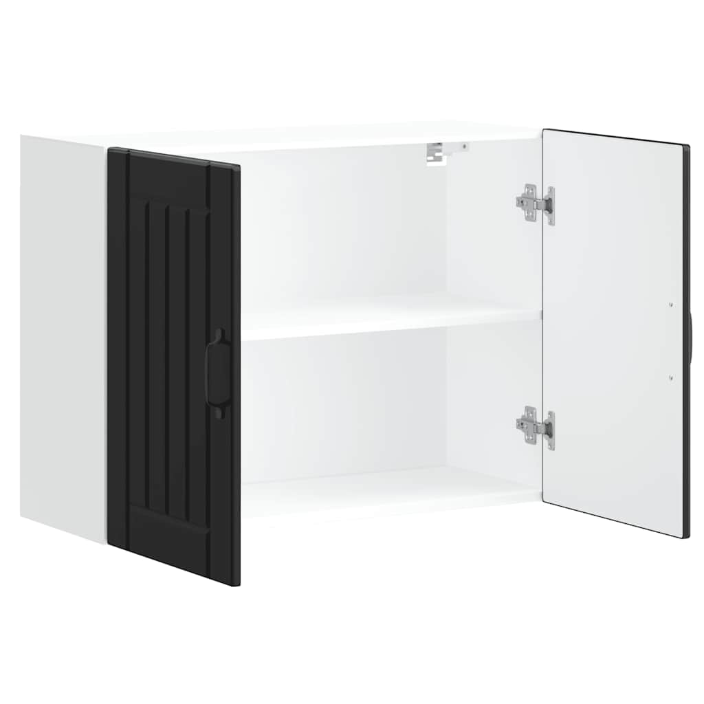 Küchen-Hängeschrank Lucca Schwarz Holzwerkstoff