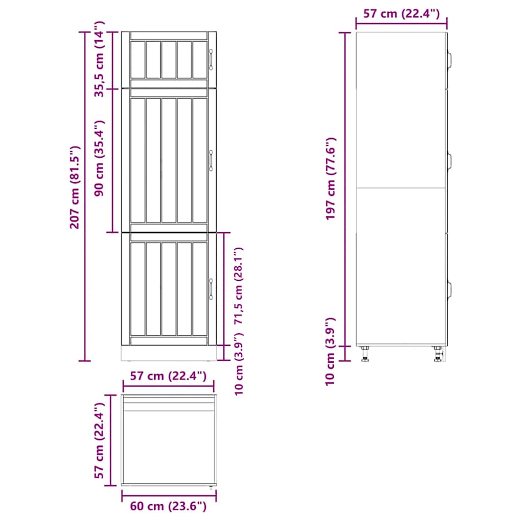 Küchenschrank Lucca Weiß Holzwerkstoff