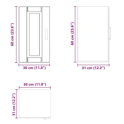 Küchen-Hängeschrank Porto Schwarz Holzwerkstoff