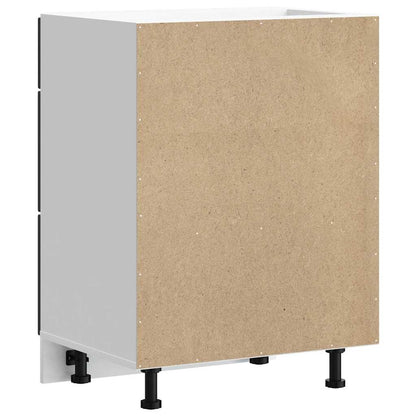 Küchenunterschrank „Porto“ Schwarz Holzwerkstoff