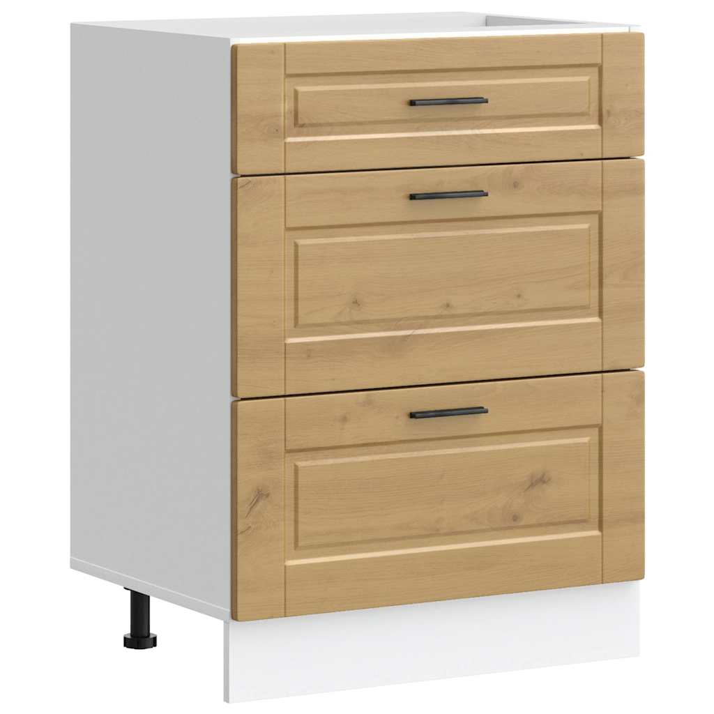 Küchenunterschrank Porto Artisan-Eiche Holzwerkstoff