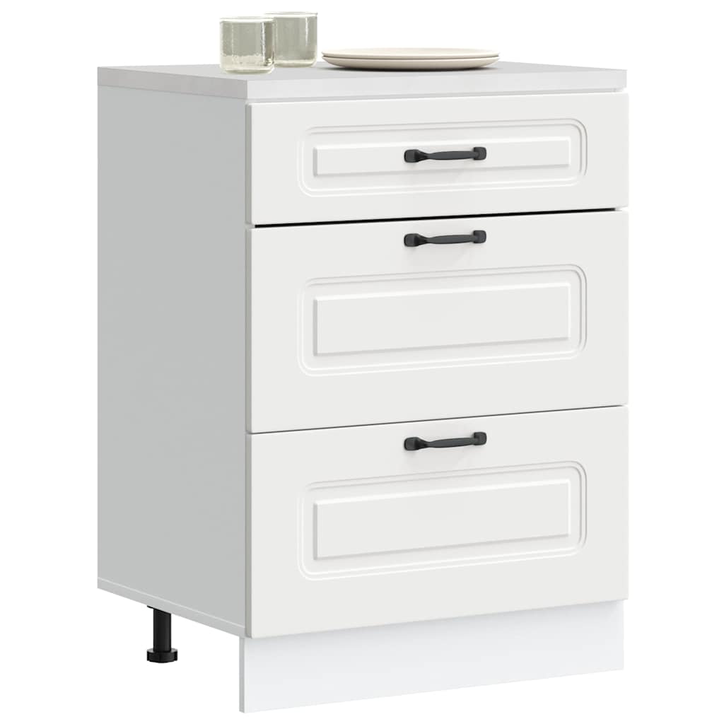 Küchenunterschrank Kalmar Weiß Holzwerkstoff