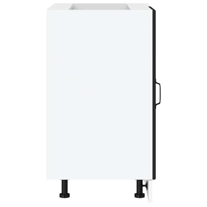 Küchenunterschrank Lyon Schwarz Holzwerkstoff