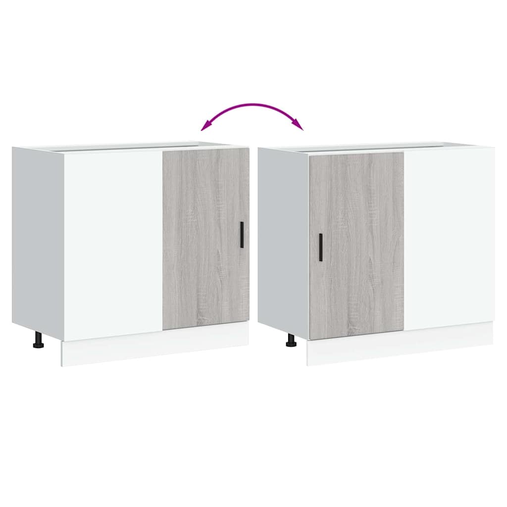 Küchenunterschrank Lyon Grau Sonoma Holzwerkstoff