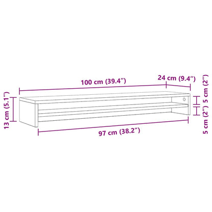 Monitorständer Artisan Oak 100x24x13 cm Holzwerkstoff
