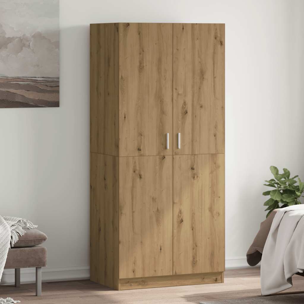 Kleiderschrank Artisan-Eiche 80x52x180 cm Holzwerkstoff