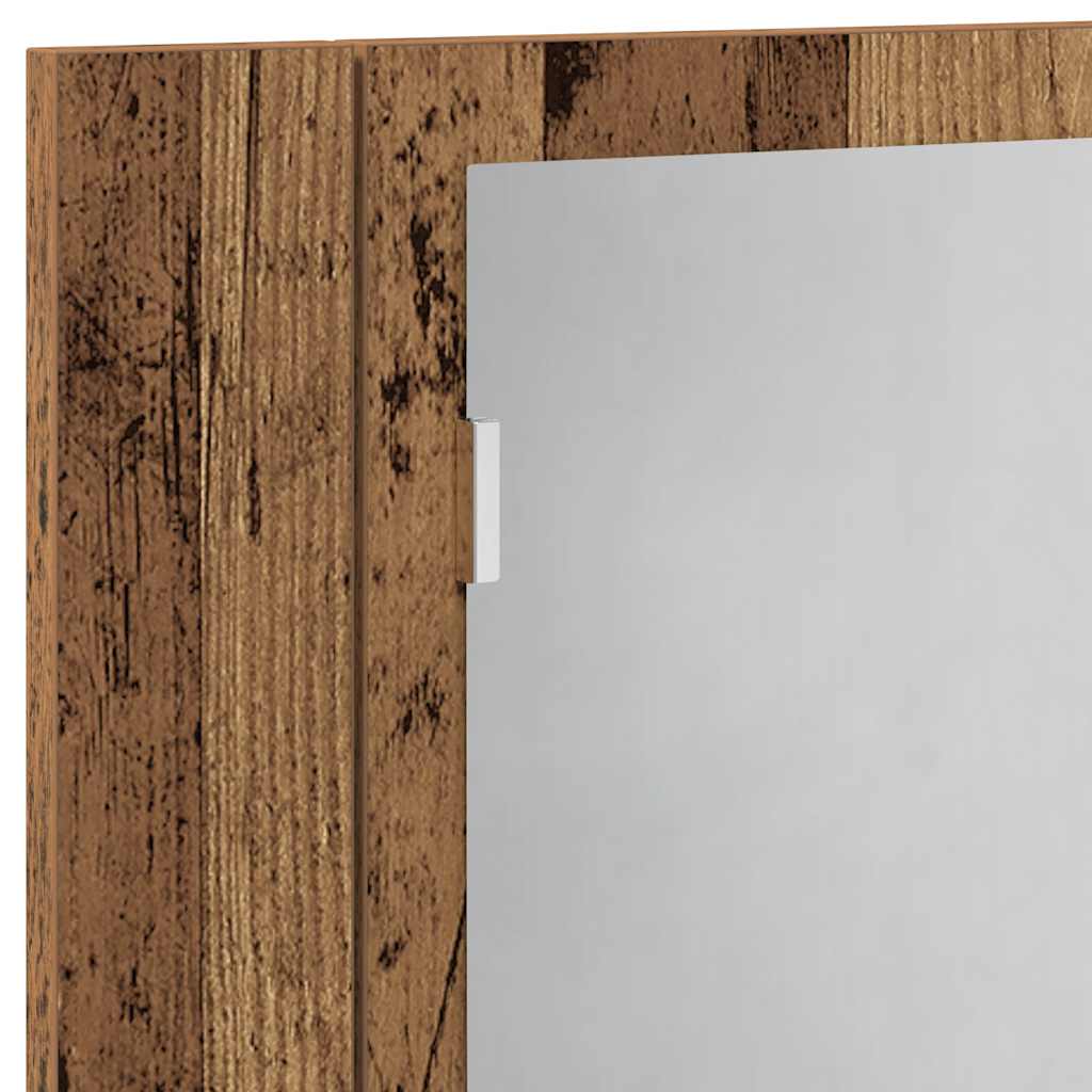 LED-Spiegelschrank Altholz-Optik 60x12x45 cm Holzwerkstoff