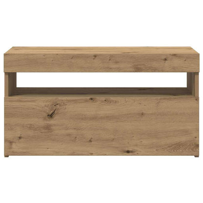 TV-Schrank mit LED-Leuchten Artisan-Eiche 75x35x40 cm