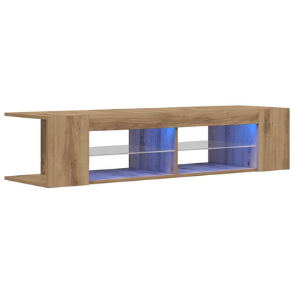 TV-Schrank mit LED-Leuchten Artisan-Eiche 135x39x30 cm
