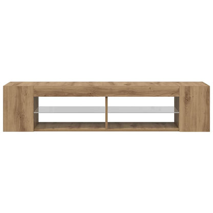 TV-Schrank mit LED-Leuchten Artisan-Eiche 135x39x30 cm