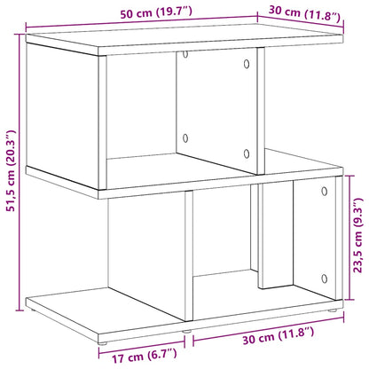Nachttische 2 Stk. Artisan-Eiche 50x30x51,5 cm Holzwerkstoff