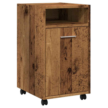 Schrank mit Rollen Altholz-Optik 33x38x60 cm Holzwerkstoff