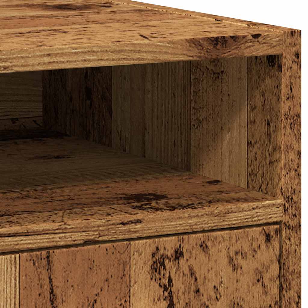 Schrank mit Rollen Altholz-Optik 33x38x60 cm Holzwerkstoff