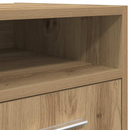 Schrank mit Rollen Artisan-Eiche 33x38x60 cm Holzwerkstoff