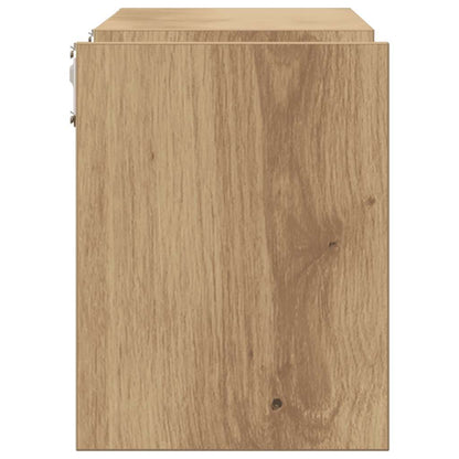 Wandregale 2 Stk. Artisan-Eiche 100x15x20 cm Holzwerkstoff