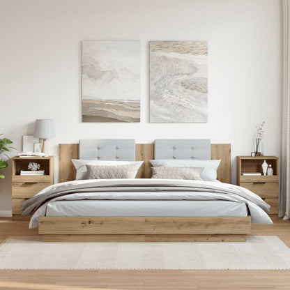 Nachttische 2 Stk. Artisan-Eiche 40x36x65 cm Holzwerkstoff