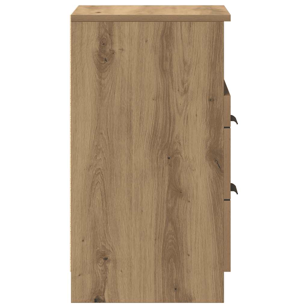 Nachttische 2 Stk. Artisan-Eiche 40x36x65 cm Holzwerkstoff