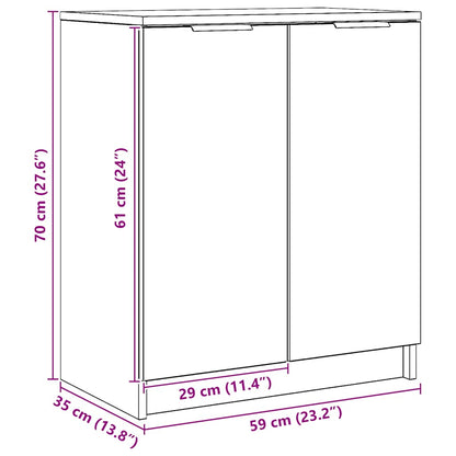 Schuhschrank Artisan-Eiche 59x35x70 cm Holzwerkstoff