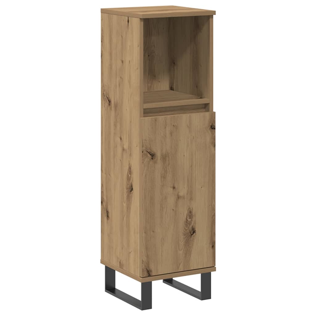 Badschrank Artisan-Eiche 30x30x100 cm Holzwerkstoff
