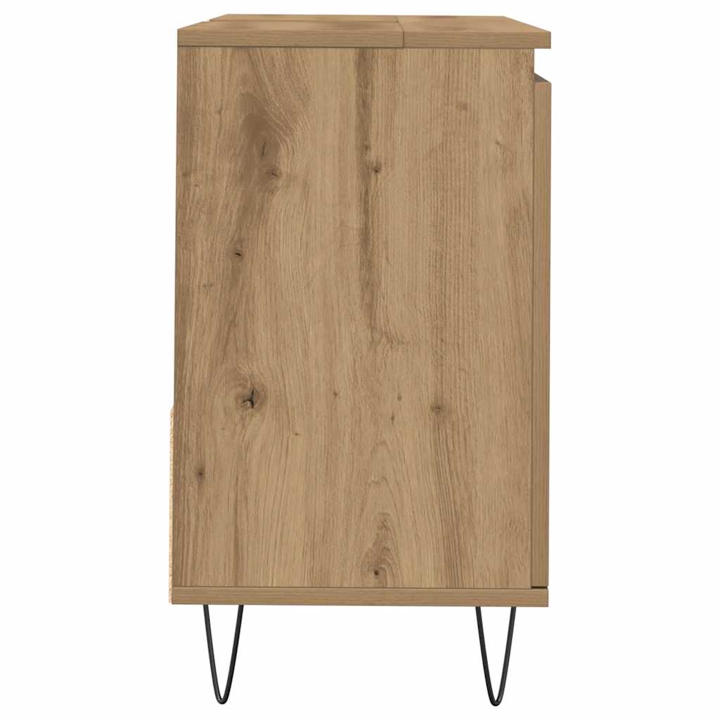 Waschbeckenunterschrank Artisan-Eiche 65x33x60 cm Holzwerkstoff