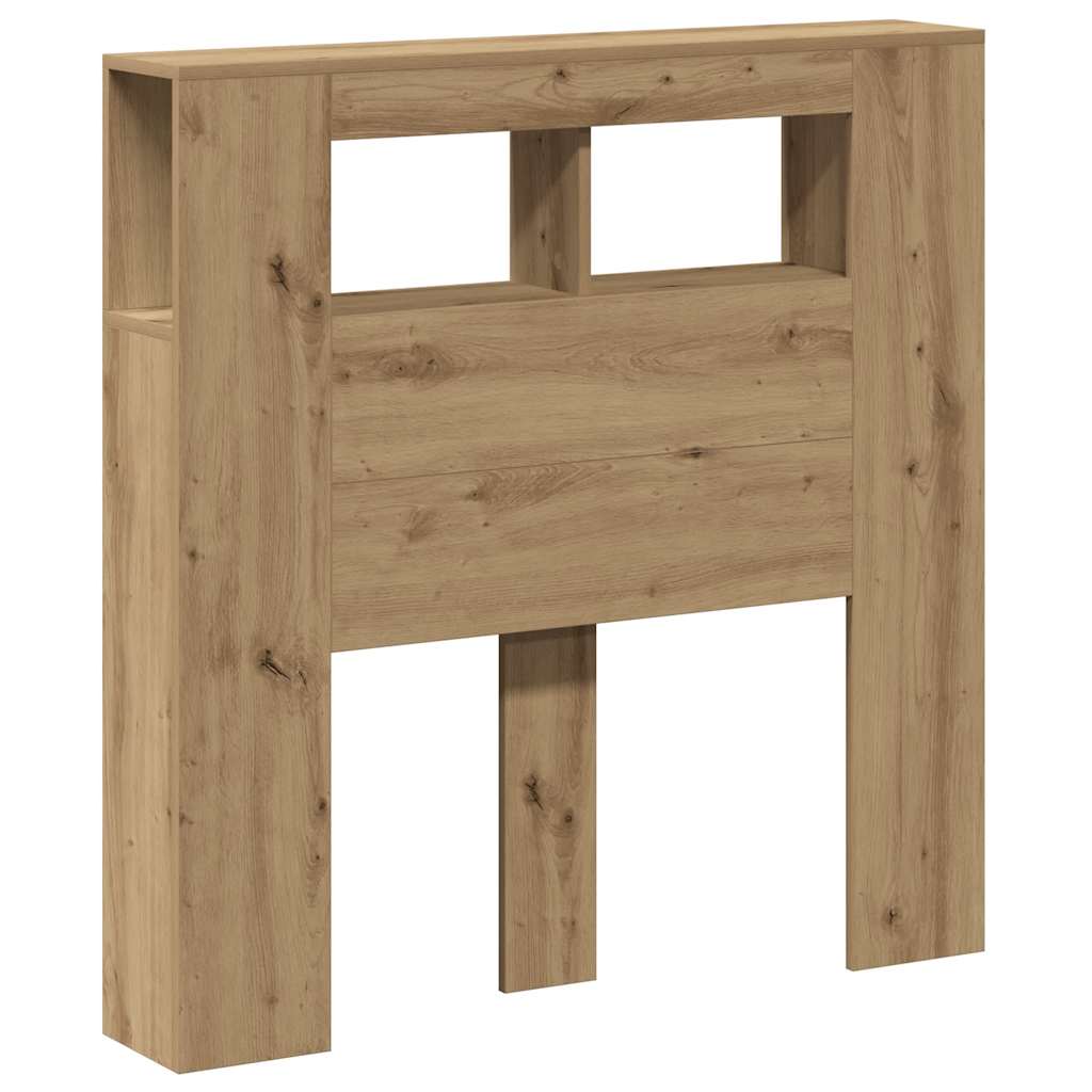 LED-Kopfteil Artisan-Eiche 100x18,5x103,5 cm Holzwerkstoff