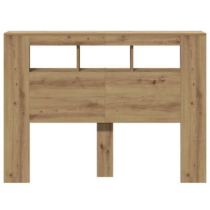 LED-Kopfteil Artisan-Eiche 140x18,5x103,5 cm Holzwerkstoff