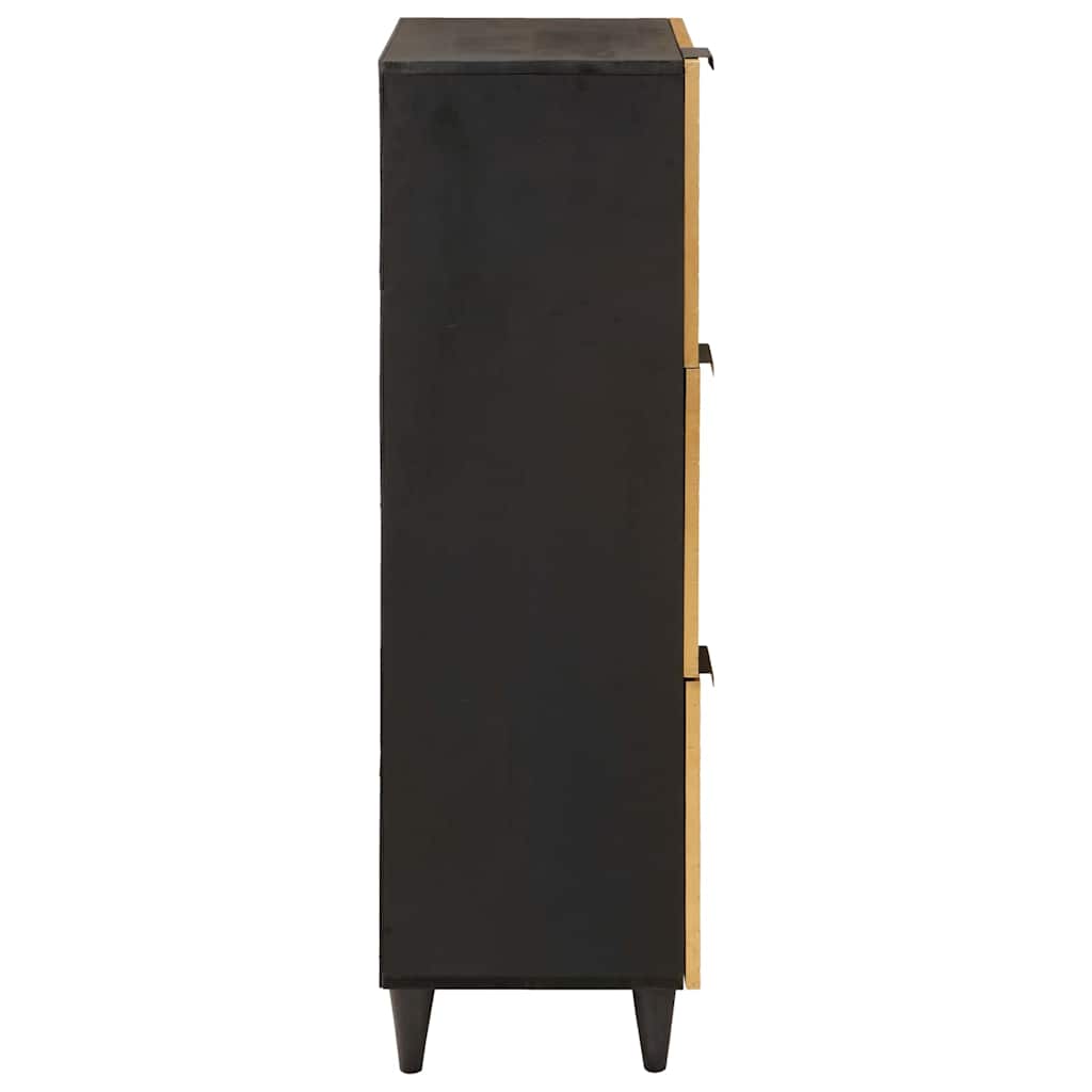 Seitenschrank mit Speicher Schwarz und Gold 40 x 33,5 x 110 cm