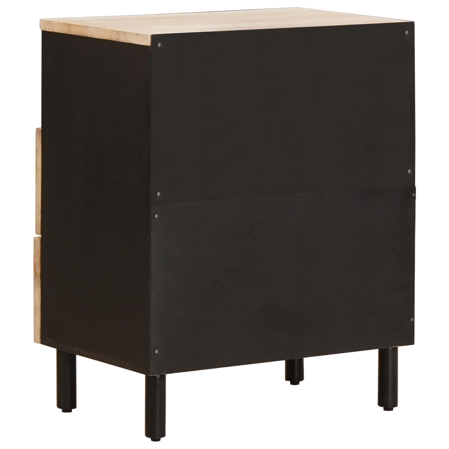 Nachttisch mit Schubladen Weiß 50 x 33 x 60 cm Massivholz Mango