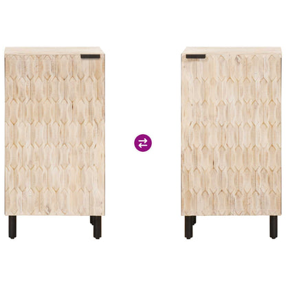 Sideboard mit Tür Weiße gewaschene Oberfläche 40 x 33 x 75 cm