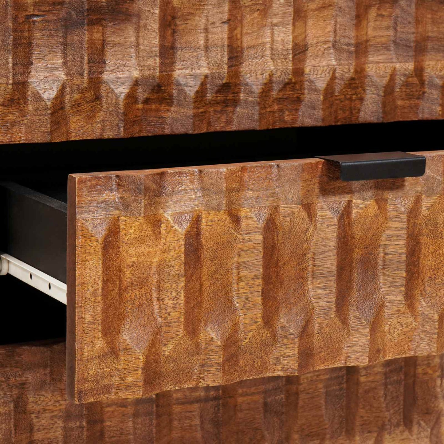 Nachttisch Braun 50 x 33 x 62 cm Massivholz Mango