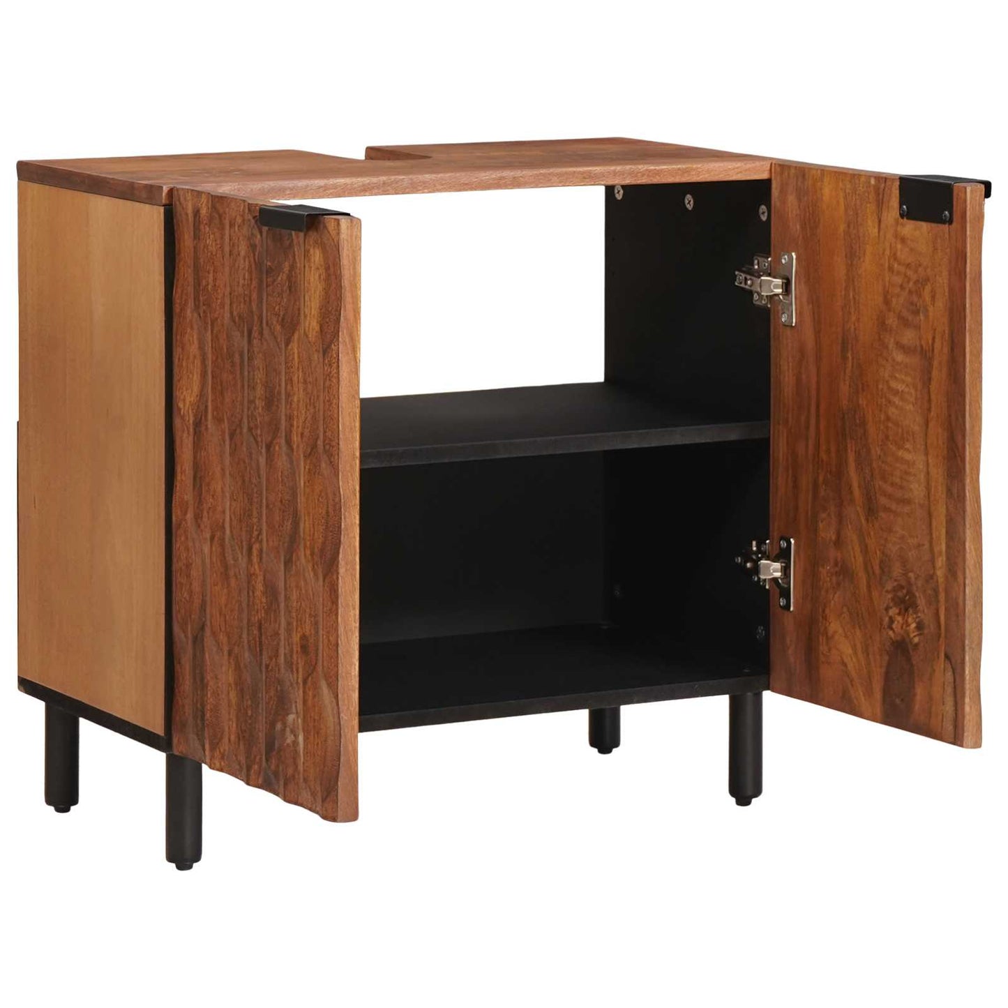 Waschbeckenschrank Braun 62 x 33 x 58 cm Massivholz Mango