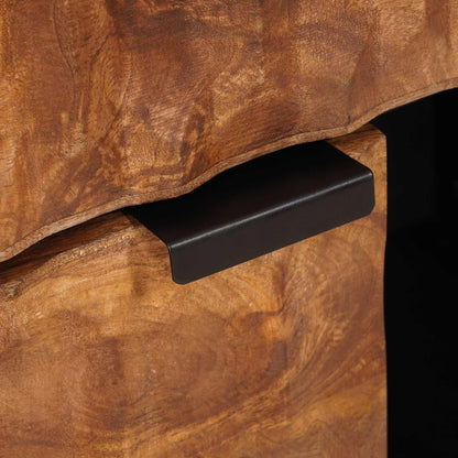 Sideboard mit Speicher Akazienbraune Oberfläche 80 x 33 x 75 cm