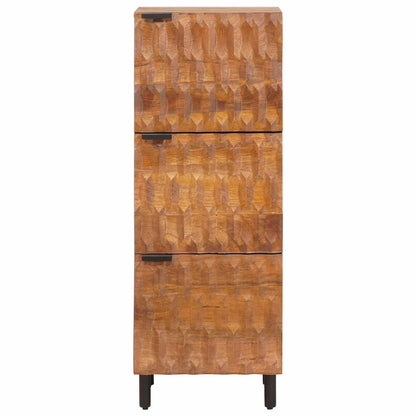 Highboard mit Tür Akazienbraune Oberfläche 40 x 33 x 110 cm