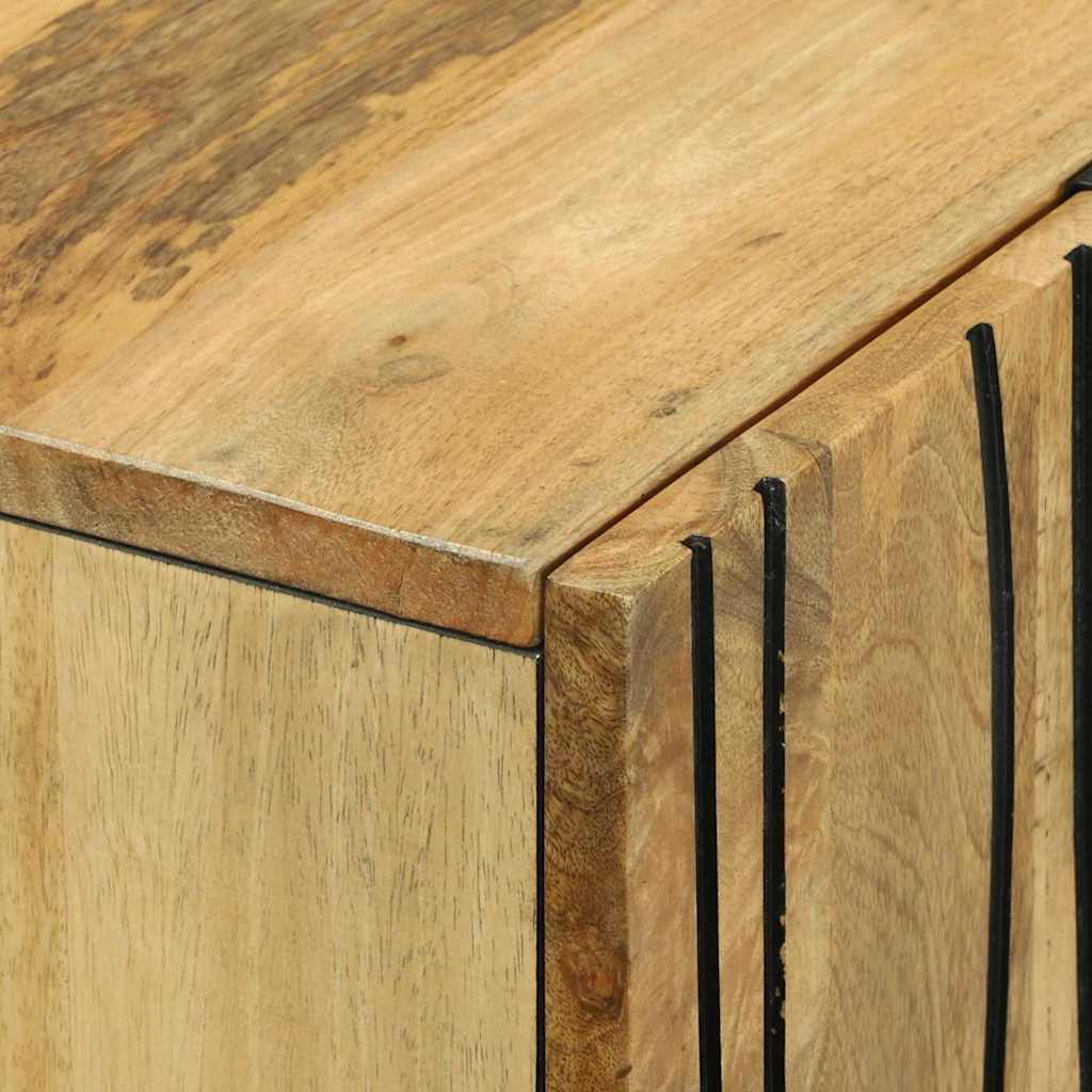 Hochboard Braun 60 x 33 x 100 cm massives Mangoholz