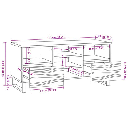 TV-Einheiten Walnuss 100 x 33 x 46 cm Holzwerkstoff