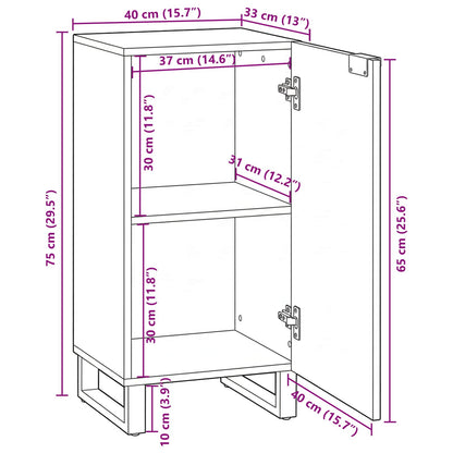 Sideboard Braun 40 x 33 x 75 cm massives Mangoholz