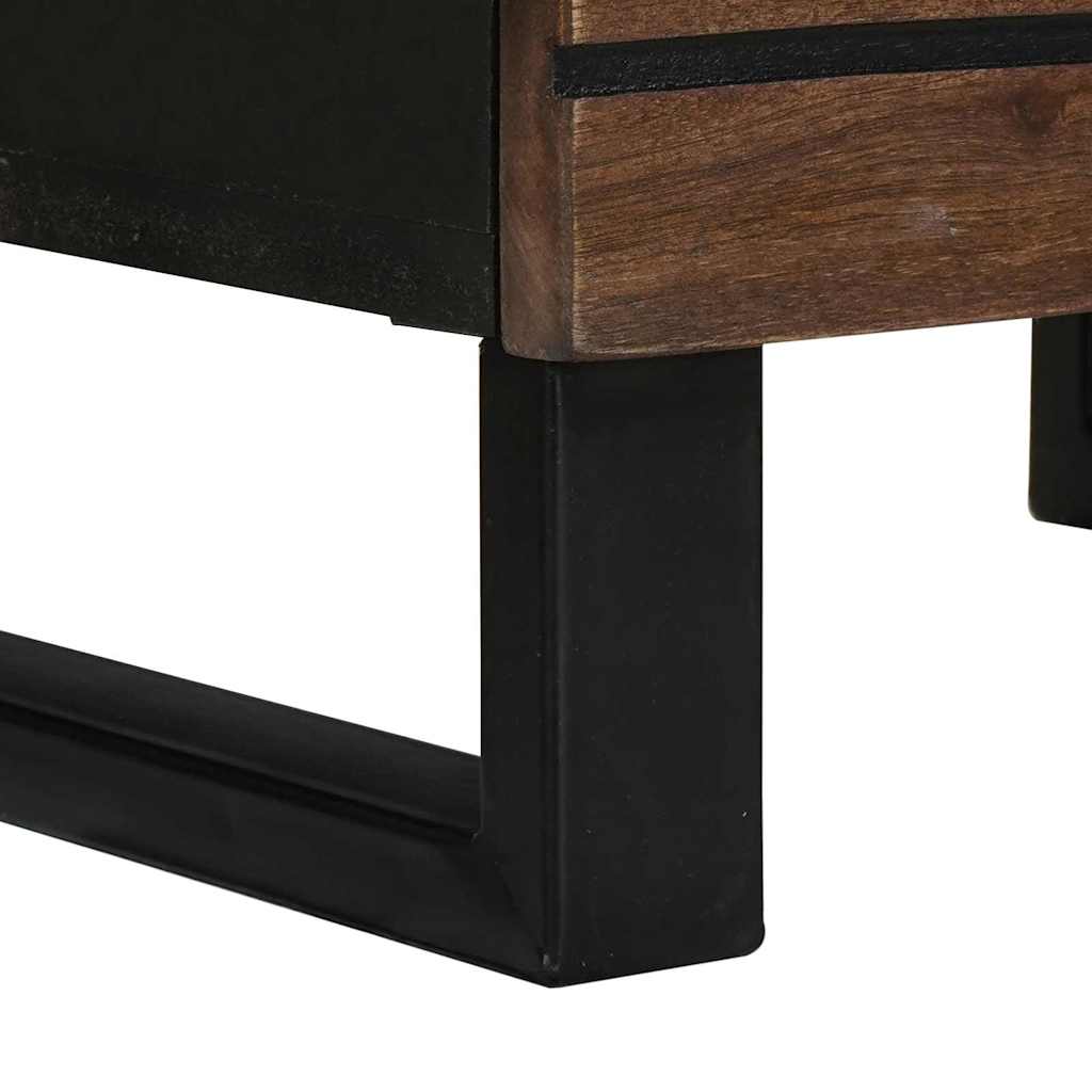 Hochboard Braun 40 x 33 x 110 cm massives Mangoholz