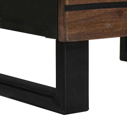 Hochboard Braun 40 x 33 x 110 cm massives Mangoholz