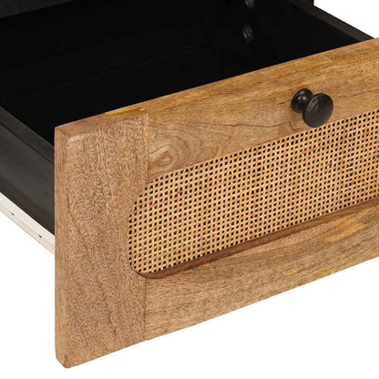 Nachttisch 2 pcs Natur 40 x 33 x 46 cm Massivholz Mango