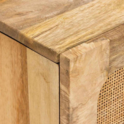 Sideboard mit Speicher Braun 80 x 33 x 75 cm Massivholz Mango