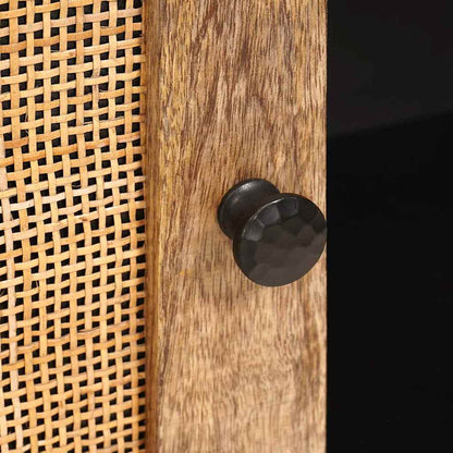 Sideboard mit Speicher Braun 80 x 33 x 75 cm Massivholz Mango