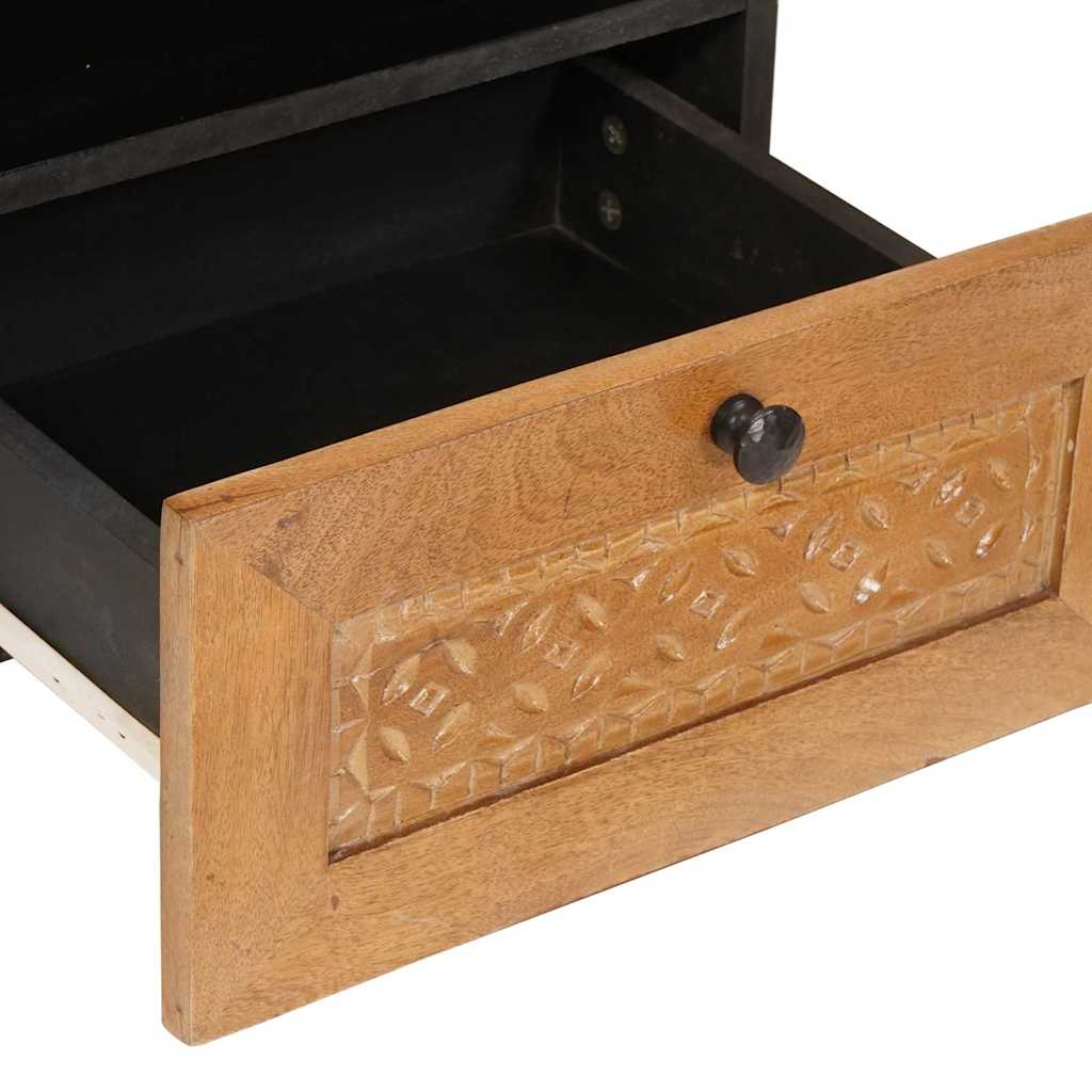 Nachttisch Hellbraun 40 x 33 x 46 cm Massivholz Akazie