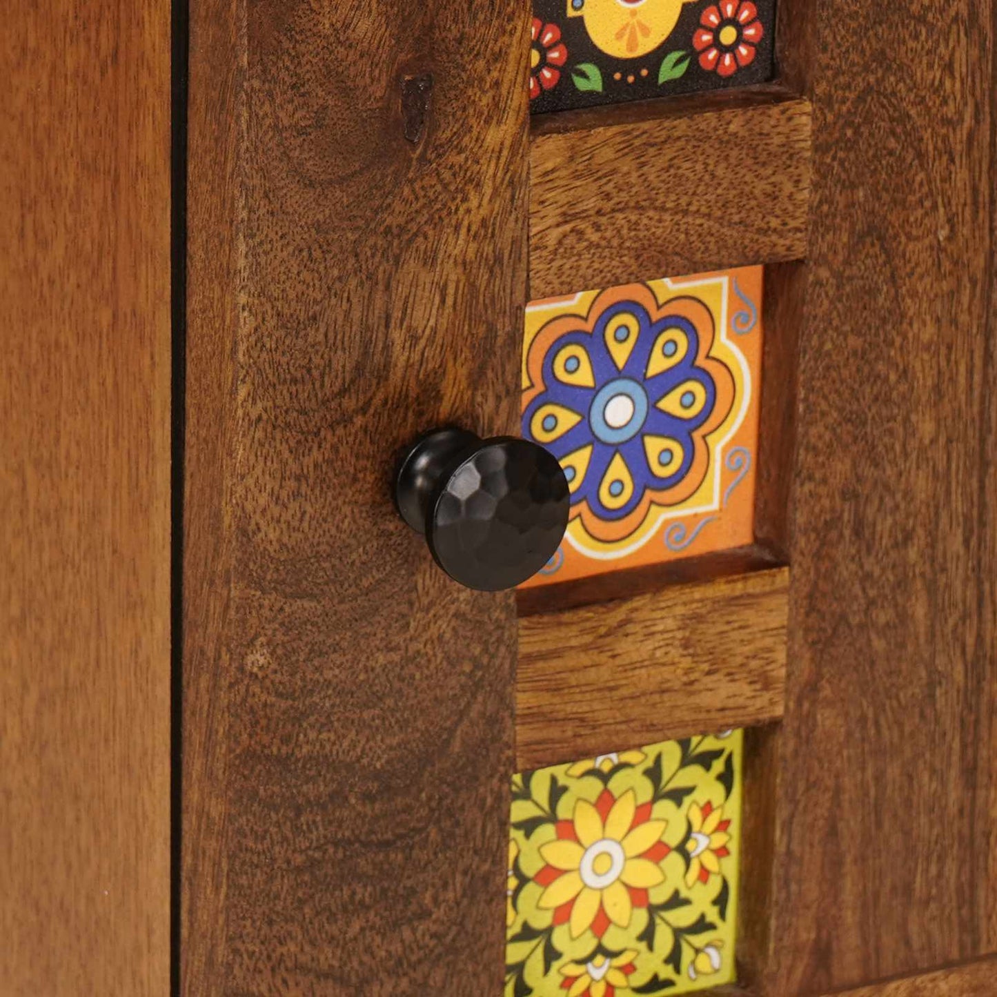 Nachttisch Braun 50 x 33 x 60 cm Massivholz Mango