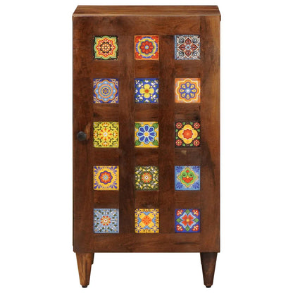 Sideboard mit Speicher Walnuss 40 x 33 x 75 cm Massivholz Mango